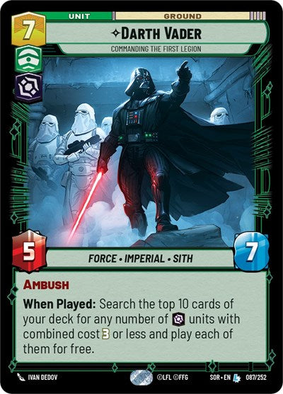 Darth Vader Commanding the First Legion (Spark of Rebellion) Near Mint Foil