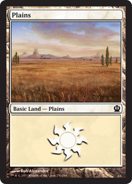 Plains (230) (Theros) Medium Play Foil