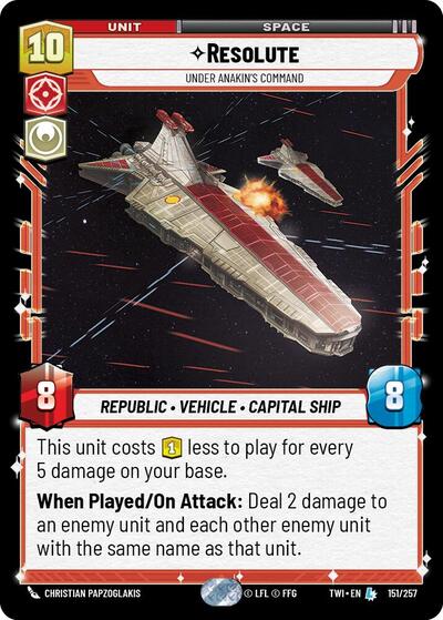 Resolute Under Anakin's Command (Twilight of the Republic) Near Mint Foil