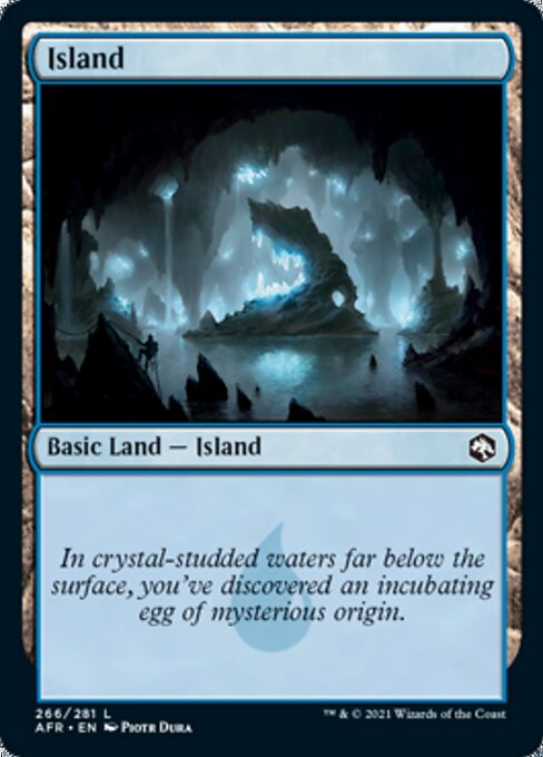 Island (266) (Adventures in the Forgotten Realms) Light Play Foil