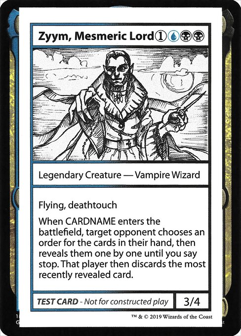 Zyym Mesmeric Lord (No PW Symbol) (Mystery Booster Test Print 2021) Light Play