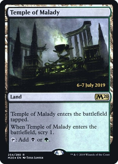 Temple of Malady (M20) (Promos: Prerelease Cards) Light Play Foil