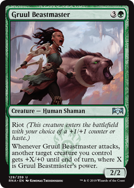 Gruul Beastmaster (Ravnica Allegiance) Light Play Foil