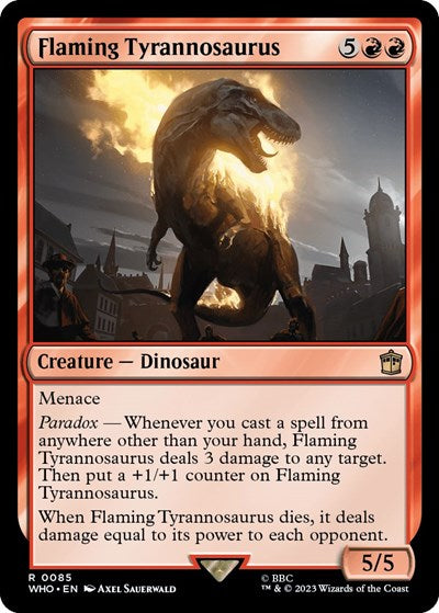 Flaming Tyrannosaurus (Universes Beyond: Doctor Who) Near Mint