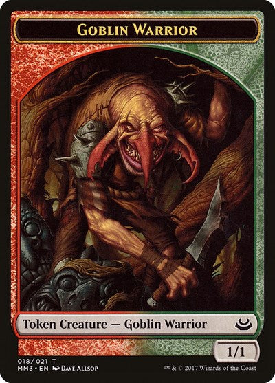 Goblin Warrior Token (Modern Masters 2017) Light Play