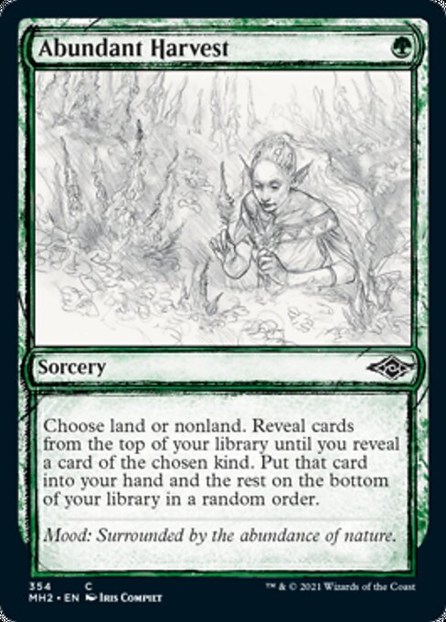 Abundant Harvest (Showcase) (Modern Horizons 2) Light Play Foil