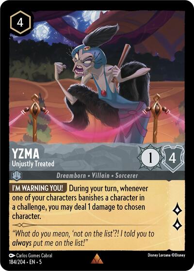 Yzma - Unjustly Treated (Shimmering Skies) Near Mint