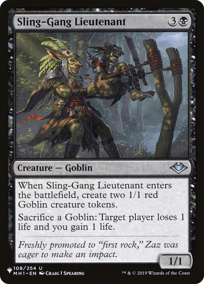 Sling-Gang Lieutenant (The List) Near Mint