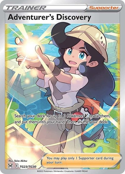 Adventurer's Discovery (SWSH11: Lost Origin Trainer Gallery) Near Mint Holofoil
