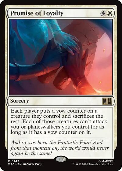 Promise of Loyalty (Surge Foil) (Commander: Marvel Super Heroes) Near Mint Foil