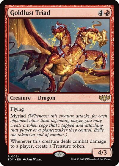 Goldlust Triad (Commander: Tarkir: Dragonstorm) Light Play
