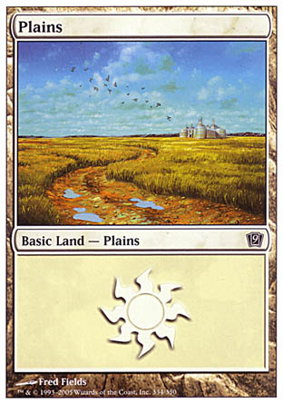 Plains (334) (9th Edition) Heavy Play