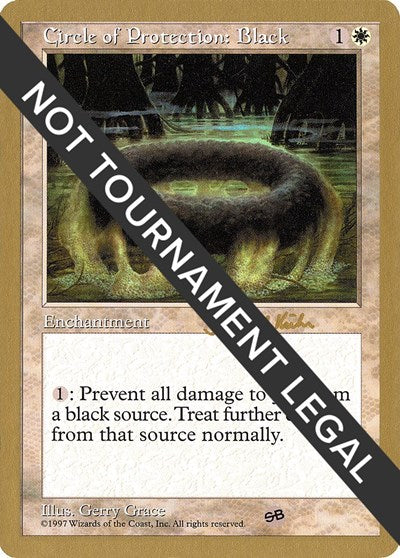 Circle of Protection: Black - 1997 Janosch Kuhn (5ED) (SB) (World Championship Decks) Light Play
