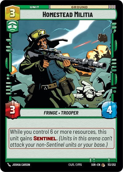 Homestead Militia (Spark of Rebellion) Near Mint Foil