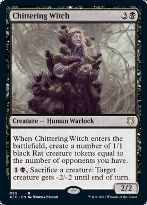Chittering Witch (Commander 2021 Forgotten Realms) Damaged / Poor