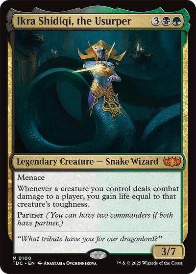 Ikra Shidiqi, the Usurper (Commander: Tarkir: Dragonstorm) Light Play