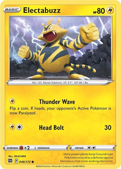 Electabuzz (SWSH09: Brilliant Stars) Near Mint Reverse Holofoil