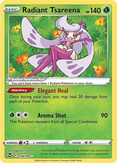 Radiant Tsareena (SWSH12: Silver Tempest) Near Mint Holofoil