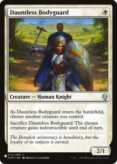 Dauntless Bodyguard (The List) Light Play