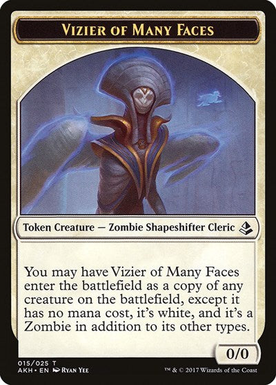 Vizier of Many Faces Token (Amonkhet) Light Play