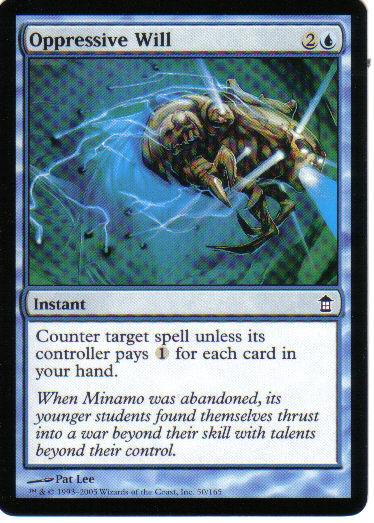 Oppressive Will (Saviors of Kamigawa) Light Play Foil