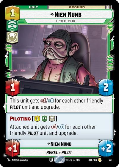 Nien Nunb Loyal Co-Pilot (Foil) (Jump to Lightspeed) Near Mint Foil