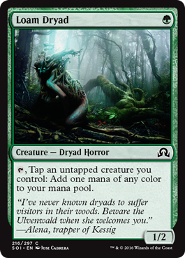 Loam Dryad (Shadows Over Innistrad) Light Play Foil