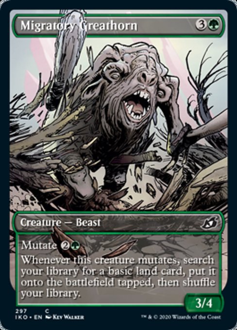 Migratory Greathorn (Showcase) (Ikoria: Lair of Behemoths) Near Mint Foil