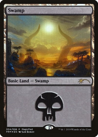 Swamp (2019) (Promos: Magicfest Cards) Light Play Foil