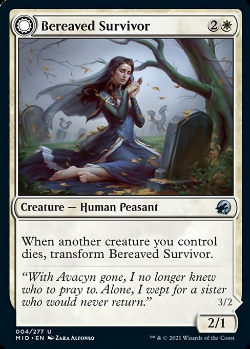 Bereaved Survivor / Dauntless Avenger (Innistrad: Midnight Hunt) Light Play