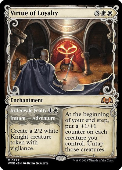 Virtue of Loyalty (Showcase) (Wilds of Eldraine) Medium Play Foil