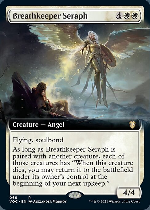 Breathkeeper Seraph (Extended Art) (Commander 2021 Crimson Vow) Light Play