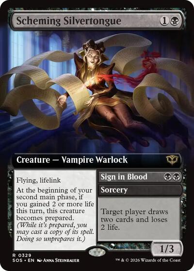Scheming Silvertongue (Extended Art) (Secrets of Strixhaven) Near Mint Foil
