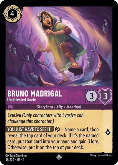 Bruno Madrigal - Undetected Uncle (Ursula's Return) Near Mint Cold Foil