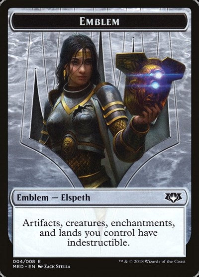 Emblem - Elspeth, Knight-Errant (Mythic Edition: Guilds of Ravnica) Light Play