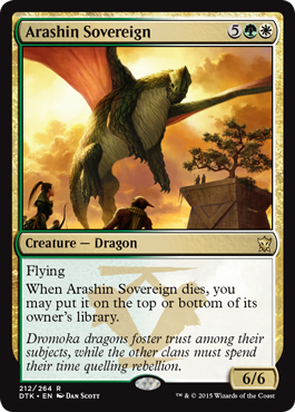 Arashin Sovereign (Dragons of Tarkir) Light Play Foil