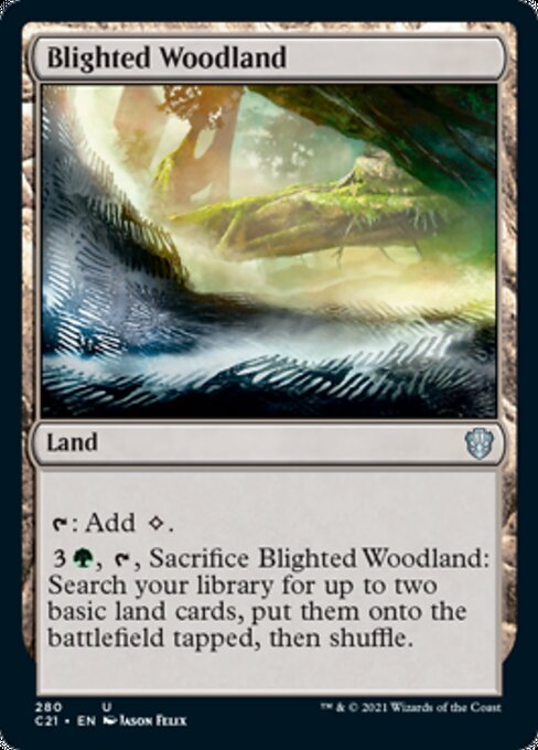 Blighted Woodland (Commander 2021 Strixhaven) Light Play