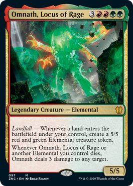 Omnath, Locus of Rage (Commander 2020 Zendikar Rising) Medium Play