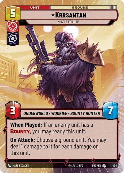 Krrsantan Muscle for Hire (Hyperspace) (Shadows of the Galaxy) Near Mint Foil