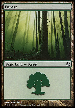Forest (70) (Duel Decks: Phyrexia vs The Coalition) Light Play