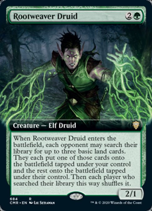 Rootweaver Druid (Extended Art) (Commander Legends) Near Mint Foil