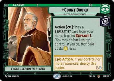 Count Dooku Face of the Confederacy (Twilight of the Republic) Near Mint