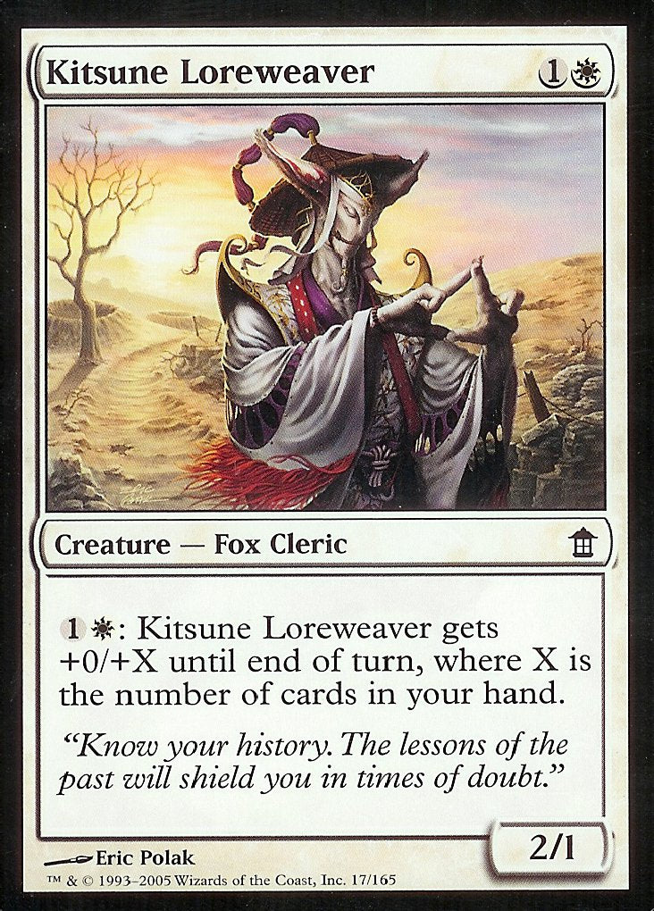 Kitsune Loreweaver (Saviors of Kamigawa) Light Play Foil