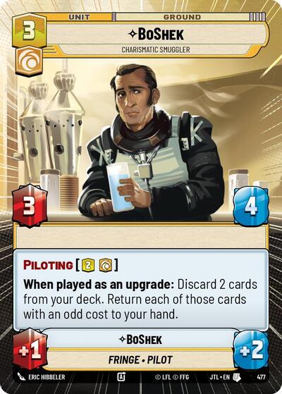 BoShek Charismatic Smuggler (Hyperspace) (Jump to Lightspeed) Near Mint