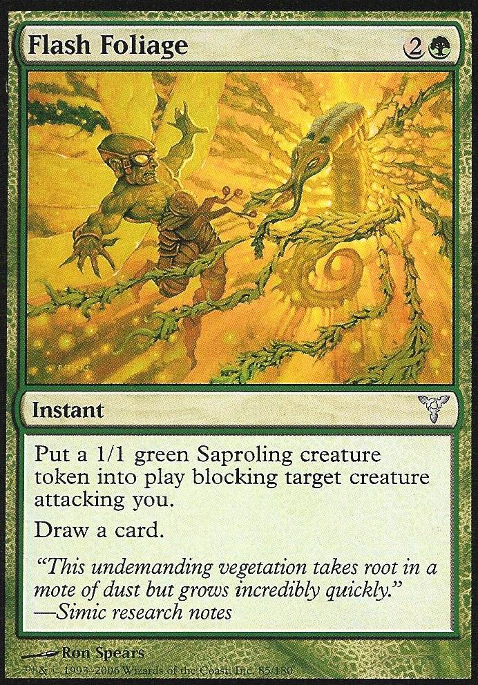 Flash Foliage (Dissension) Medium Play Foil