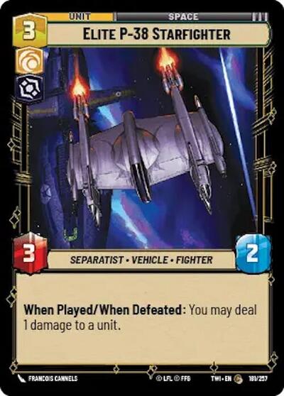 Elite P-38 Starfighter (Twilight of the Republic) Near Mint Foil