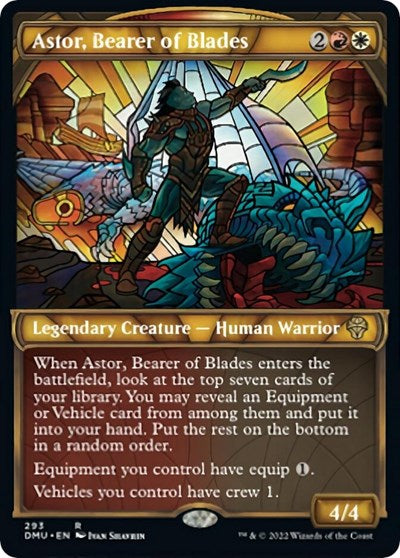 Astor, Bearer of Blades (Showcase) (Dominaria United) Light Play Foil