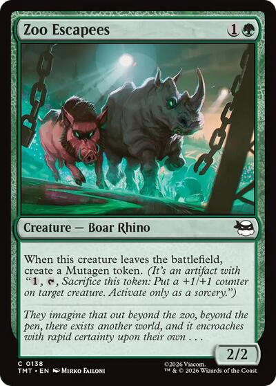 Zoo Escapees (Teenage Mutant Ninja Turtles) Medium Play Foil