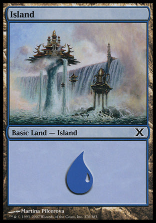 Island (370) (10th Edition) Light Play