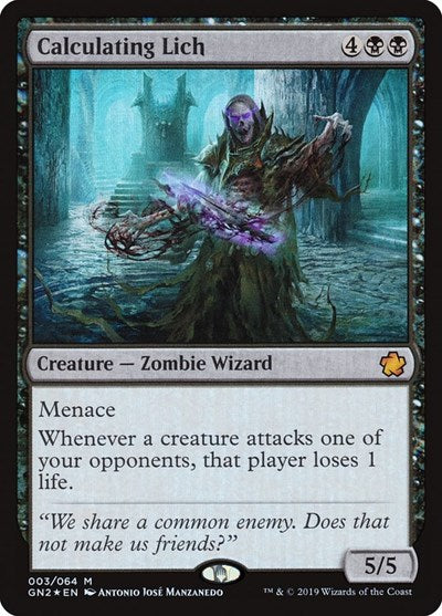 Calculating Lich (Magic Game Night 2019) Medium Play Foil